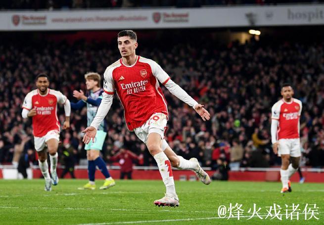 英超-哈弗茨破门马丁内利建功 阿森纳2-2维拉